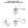 Quad Lock 360 Head - Action Camera Adaptor