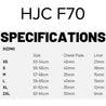 F70 SIZING